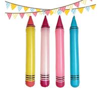 Crayon Balloons - Bright Color Design, Durable Inflatable Material, Party Favor Decoration, Large 41.3 Inch Size Event Decor, Fun Celebration Accessory | Party Balloons For Classroom Kindergarten Pres