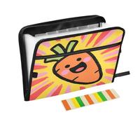 Crayon Carotte Yellowpink Trieur extensible à fermeture éclair 13 poches Accordéon Organiseur de documents pour le travail et la maison