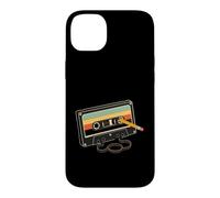 Crayon Cassette rétro années 80 Musique Nostalgie Coque pour iPhone 14 Plus