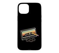 Crayon Cassette rétro années 80 Musique Nostalgie Coque pour iPhone 15 Plus