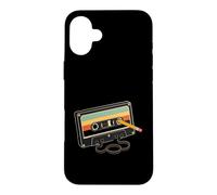 Crayon Cassette rétro années 80 Musique Nostalgie Coque pour iPhone 16 Plus