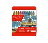 Caran d'Ache – Crayons Neocolor I – Couleurs assorties métalliques – Lot de 10