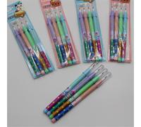 Crayon Coloré Mignon Non Taillable, Accessoire D'écriture, Pour Étudiant, De Dessin Animé, Pour École, Enfant, Fournitures De Bureau, Papeterie, 4 Pièces/Ensemble