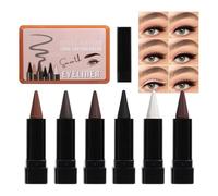 Crayon contour des yeux | 6 couleurs maquillage longue durée - Eyeliner naturel - pour femmes, adolescents, hommes, femmes plus âgées, Halloween, rencontres sur scène, vacances