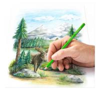 Crayon couleur Design Journey, étui métal de 72