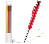 Crayon de charpentier, crayon de construction solide, crayon de charpentier avec recharges de taille-crayon intégrées, marqueur de crayon mécanique pour charpentier, architecte de menuiserie