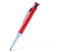 Crayon De Charpentier Solide Avec Recharge,Marqueur De Crayon Mécanique À Trou Profond,Plomb Solide,Travail De Calcul,Fourniture De Construction,2 En 1,2.8mm - Type 1x Red Pen