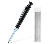 Crayon De Charpentier Solide Avec Recharge,Marqueur De Crayon Mécanique À Trou Profond,Plomb Solide,Travail De Calcul,Fourniture De Construction,2 En 1,2.8mm - Type 2in1 Black