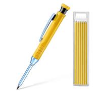 Crayon De Charpentier Solide Avec Recharge,Marqueur De Crayon Mécanique À Trou Profond,Plomb Solide,Travail De Calcul,Fourniture De Construction,2 En 1,2.8mm - Type 2in1 Yellow
