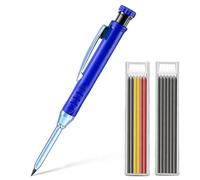 Crayon De Charpentier Solide Avec Taille-Crayon Intégré,Ensemble De Crayons Mécaniques,Calcul Manuel,Travail,Crayon De Marquage,Approvisionnement 1 Crayon + 2 Fils,2.8mm - Type Blue Pen Set B