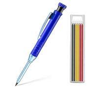 Crayon De Charpentier Solide Avec Taille-Crayon Intégré,Ensemble De Crayons Mécaniques,Calcul Manuel,Travail,Crayon De Marquage,Approvisionnement 1 Crayon + 2 Fils,2.8mm - Type Blue Pen Set A