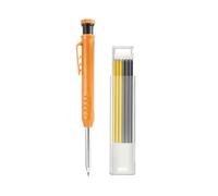 Crayon de charpentier solide avec taille-crayon intégré, pointe d'aiguille de 45 mm pour métal, bois, verre, outil de marquage de trous profonds pour maçon de construction