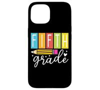 Crayon de cinquième année en forme de cœur scintillant Coque pour iPhone 15