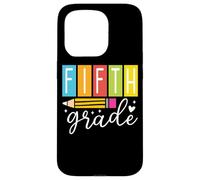 Crayon de cinquième année en forme de cœur scintillant Coque pour iPhone 15 Pro