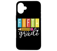 Crayon de cinquième année en forme de cœur scintillant Coque pour iPhone 16 Plus