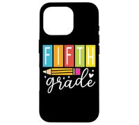 Crayon de cinquième année en forme de cœur scintillant Coque pour iPhone 16 Pro