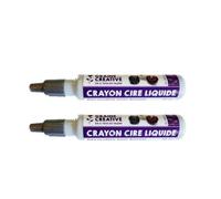 Crayon de cire liquide - GRAINE CREATIVE - Argenté - 2 crayons - 30 ml - Mixte