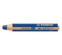 Crayon de coloriage - STABILO woody Lot 3 - crayon de couleur bleu cobalt moyen