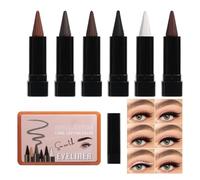 Crayon de contour des yeux, 6 couleurs, baume anti-bavure, eye-liner naturel résistant à la transpiration, pour femmes, adolescents, hommes, femmes, personnes âgées, Halloween, rendez-vous, scène