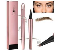 Crayon de contour Microblading, magique, 3D, imperméable, précis, avec 4 pointes, aspect naturel, durable (marron clair)
