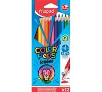 Maped Crayons de couleur Color'peps Strong Plastiques X12 Boîte carton