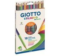 Giotto Crayons de couleur Stilnovo Bicolor – Étui 18