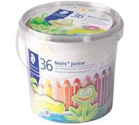 Staedtler Crayons de couleur Noris Junior - cire aquarellable, gros module - Pot 36+3 (140 C36)