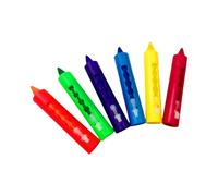 Crayon de couleur lavable, en 6 couleurs, avec porte-stylo, facile à saisir, pour les tout-petits de 3 ans, pour gribouiller, dessiner, baignoire, kit d'art