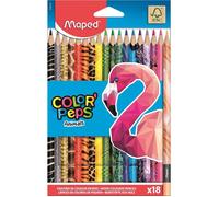 Crayon de couleur - MAPED - COLOR PEPS Animaux - 18 crayons - Triangulaire - Multicolore