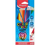 Maped Crayons de couleur Color'peps Strong Plastiques X12 Boîte carton