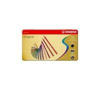 STABILO Original - Crayon de couleur - Boite métal x 12 crayons dessin à mine fine- Gamme ARTY+