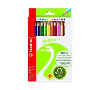 Stabilo Vert Trio 12 Crayons Couleur Avec Agréable Form Farbsortiert