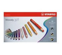 STABILO - Etui carton - lot de 18 crayons de couleur multi-talents - 1 taille-crayon