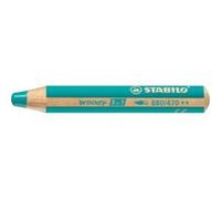 STABILO Crayon Woody ROND Large Mine 10 mm Longueur 115 mm Aquarellable Turquoise