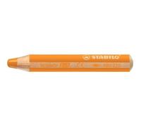 Crayon de couleur - STABILO - Woody - Orange - Extra tendre - 3 en 1 (craie aquarelle)