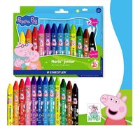 Staedtler - Crayons de cire Noris junior Peppa Pig - épais, pour les petites mains - lot de 12