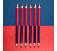 Crayon de couleur TWIN Jumbo, bleu/rouge, triangulaire