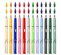 Crayon de Couleurs Intemporel Set, 12 Pièces Crayon de Papier à l'Infini avec Gomme Intégrée et 24 Recharges Réutilisable, Sans Taille, pour L'écriture Dessin de Bureau à Domicile Fourniture