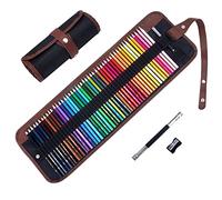 Crayon de Couleurs Kit Dessin Professionnel, 48pcs Peinture et Croquis Crayons de Coloriage Vibrants avec Trousse, Rangement Facile pour Enfants et Adultes, Livre de coloriage et Mandala