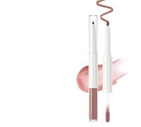 Crayon de définition du contour des lèvres, double tête imperméable à l'eau, formule brillante hydratante avec finition glissante, produit liner au design compact, forme de lèvres douce définie