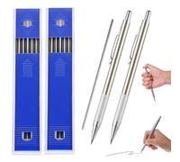 Crayon de dessin métallique 2.0 mm - 2B avec porte-crayon ergonomique pour artistes et étudiants - Crayon de précision pour esquisses et dessins architecturaux - Confort et équilibre optimal pour