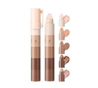 Crayon de maquillage illuminateur 5 en 1, crayon à paupières 5 sections, stylo à soie nacré, waterproof et longue tenue, pour un regard captivant.