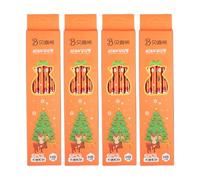 Crayon de Noël en bois avec gomme - Bonhommes de neige - Fournitures de fête en bois
