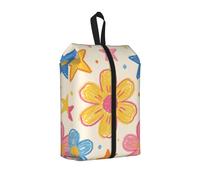 Crayon Doodle Art Sac à chaussures de voyage étanche Organiseur de chaussures pour valise, 3 en 1 Pochette de rangement pour baskets de gym