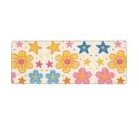 Crayon Doodle Art Tapis de bureau extra large 30 x 80 cm Tapis de souris de jeu antidérapant avec bords cousus et tapis de clavier imperméable pour bureau
