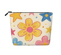 Crayon Doodle Art Trousse de maquillage en faux lin léger