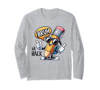 Crayon drôle de Dessin animé avec Lunettes de Soleil Bruh Back to School Manche Longue