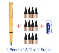 Crayon Effaçable Extron Unlimited,Technologie Noire,Sans Taille,Stylo Étudiant,Peinture Piazza,Ne Peut Pas Finir L'écriture,Plume De 1.2mm,16 Pièces Par Ensemble - Type Yellow Pen Set