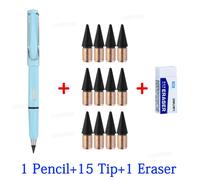 Crayon Effaçable Extron Unlimited,Technologie Noire,Sans Taille,Stylo Étudiant,Peinture Piazza,Ne Peut Pas Finir L'écriture,Plume De 1.2mm,16 Pièces Par Ensemble - Type Light Blue Pen Set