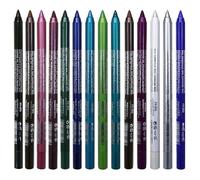 Crayon eye-liner pailleté, crayon eye-liner imperméable 14 pièces, doublures en gel coloré anti-taches avec finitions métalliques et chatoyantes pour un look précis, paillettes, gel eyel
